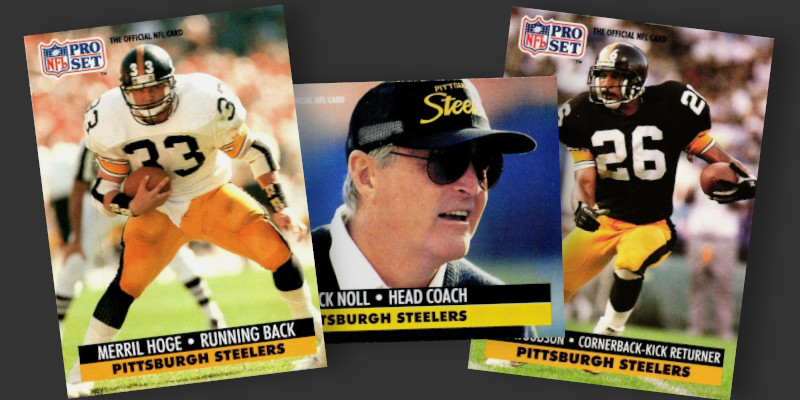 1991 Pro Set Pittsburgh Steelers football cards