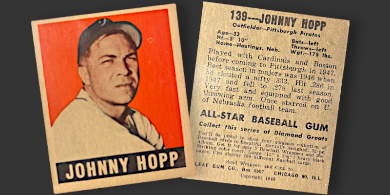1949 Leaf #139 Johnny Hopp