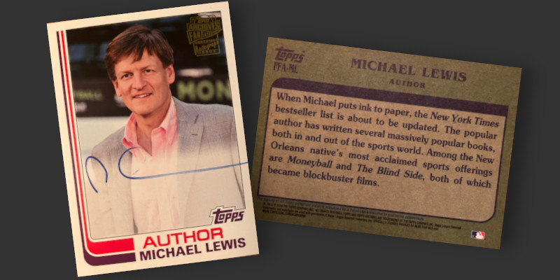 Image: 2018 Topps Archives Fan Favorites Autographs baseball card of Michael Lewis.