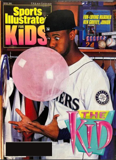 Image: April 1993 Sports Illustrated cover. The image is cropped modestly more tightly than the one used by Pinnacle.